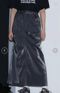 【新品】ROSE BUDメタリックスカート【未使用】