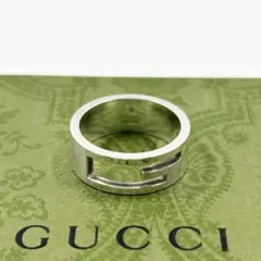 美品✨　グッチ　リング　指輪　ブランデッド　Gモチーフ シルバー　Ag925