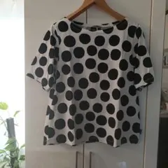 marimekko ドット柄 半袖Tシャツ M
