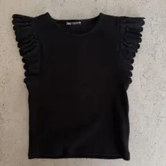 ZARA クロッシェスリーブTシャツ