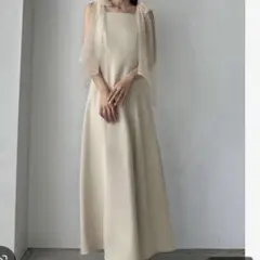 【新品未使用品】Louere アイボリー　ノースリーブ ロングワンピース