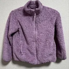 ユニクロ ファーリーフリースジャケット 130 パープル 女の子