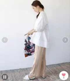 美品✨エルフランク✨サテンスラックスパンツ ✨フリー