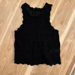 GAP ギャップ クロシェ編み 透かし編みニットS