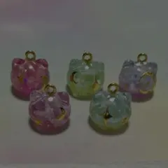 No.3363//ぐで猫 ハンドメイド チャーム パーツ - メルカリ