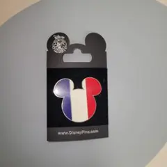 【新品・未使用】ディズニーワールド　ピンバッジ　ミッキー　世界の国旗　フランス