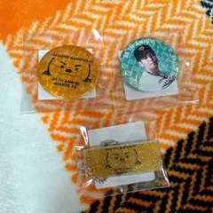 マコツメカワウソ　チャレンジ　缶バッジ　アクリルボールチェーン