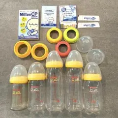 母乳実感　哺乳瓶　ガラス　プラスチック　5本セット　おまけ付き　出産準備