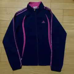 薄手ジャージ　adidas ピンク　ネイビー　紺　ピンク