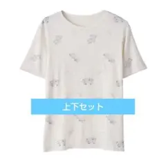 レーヨン混しろくま総柄半袖Tシャツ半ズボン チュチュアンナ tutuanna Sのサムネイル