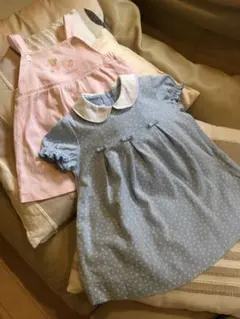 ファミリアワンピース2枚 80