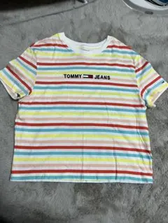 TOMMY JEANS カラフルストライプTシャツ M