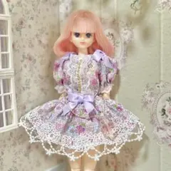 こやる様専用※27cm ドール サイズ ハンドメイド ワンピース 紫 - メルカリ
