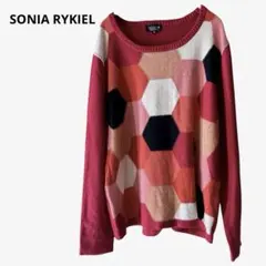 ソニアリキエル 幾何学柄ニット セーター（46） ウール混