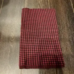 赤と黒のギンガムチェック　綿生地