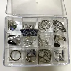 シルバーアクセサリーセット　まとめ売り リング　ネックレス　ピアス　イヤーカフ