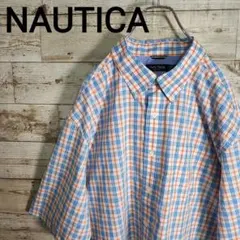 ノーティカ チェックシャツ 半袖 XXL オーバーサイズ