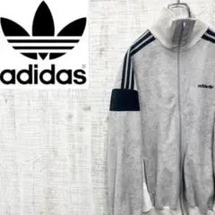 DW98《フランス製》アディダス　ベロアトラックジャケット　80s　万国旗タグ