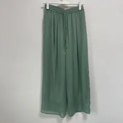 grove キラリシフォンシアーパンツ グリーン Mサイズ