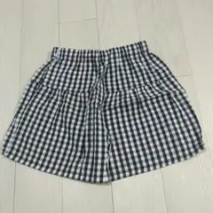 120cm ギンガムチェック フレアパンツ マザウェイズ 綿100% 半ズボン