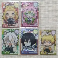 鬼滅の刃 カードマスコット 煉獄 甘露寺 伊黒 不死川 善逸