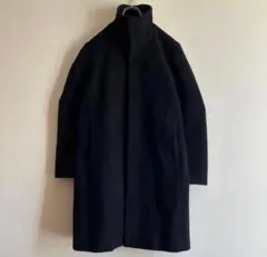 ATTACHMENT アタッチメント スタンドカラーコート カシミヤ混 黒のサムネイル