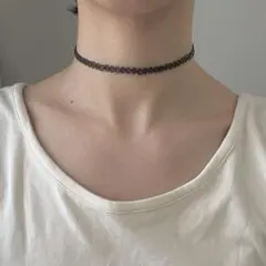 ブラックビーズ チョーカー