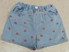 ミニーマウス ハート柄デニムハーフパンツ