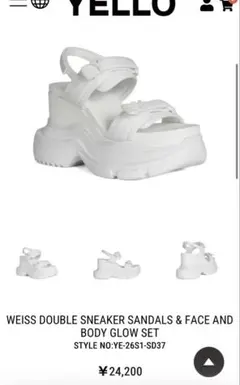 YELLO Frost Platform Sandals ホワイト BOX付き - メルカリ