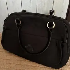 MARY QUANT マリークワント ボストンバッグ 黒 花柄