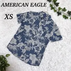 American Eagle アロハシャツ XS ブルー系 メンズのサムネイル