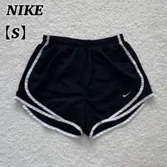 【美品】NIKE ナイキ ショートパンツ ロゴ刺繍 ランニング ブラック S