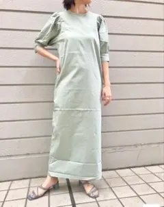 ✨新品 Kastane カスタネ パフスリーブ ロングワンピース タグ付き