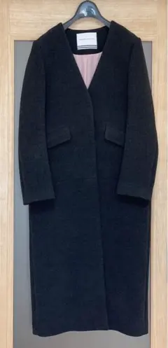 【完売品】ウールカシミアコート36ダークグレー