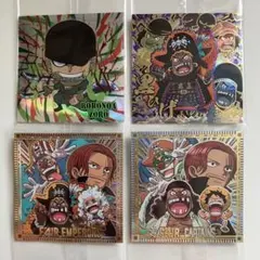 ワンピース　大海賊シールウエハースLOG14弾　シール4枚セット+おまけ付のサムネイル