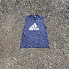 USA製90s Adidas タンクトップ トレフォイル ネイビー ノースリーブ