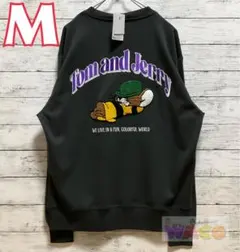 トムとジェリー　サガラ刺繍　メンズ　トレーナー　長袖　洋服　アニメ