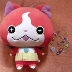 妖怪ウォッチ　ジバニャン　ぬいぐるみ　フレークシール