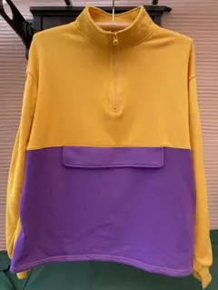 WEGO ウィゴー トレーナー スウェット フリース ファスナー 黄色 紫 美品