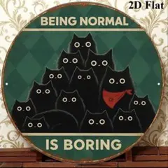 ブリキ看板　インテリアボード（猫雑貨　黒猫）ウェルカムボード　猫用品ハロウィン