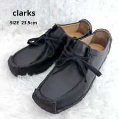 【極美品】クラークス ナタリー サイズ4 ブラック Natalie / メンズ ナタリー （ブラックレザー） -Clarks