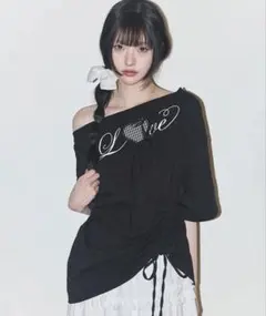 ILLIGO オーバーサイズ Tシャツ ブラック