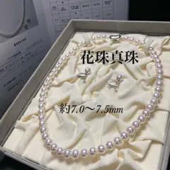 無着色/超大珠/巻き厚0.7mm✨ あこや真珠 ブルーグレーパール 
