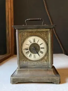 149.セネカ アールデコ置時計 メタル製 絵画のモチーフ使用する極小品