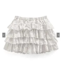 GRL レースティアードショートパンツ ホワイト pm628