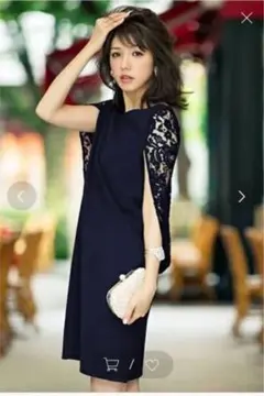 新品タグ付き GIRL レースケープ風 コクーンワンピース ドレス 黒