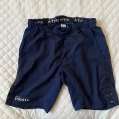 ATHLETA ネイビー メッシュショートパンツ
