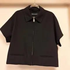 ZARA ジップアップブルゾン ブラックのサムネイル