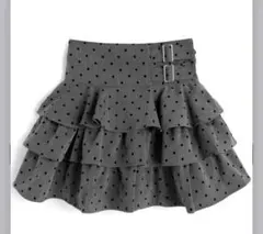 GRL ドット フリルミニスカート