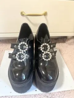 BUBBLES バブルス ダブルバックル厚底シューズ 厚底13cm 36のサムネイル